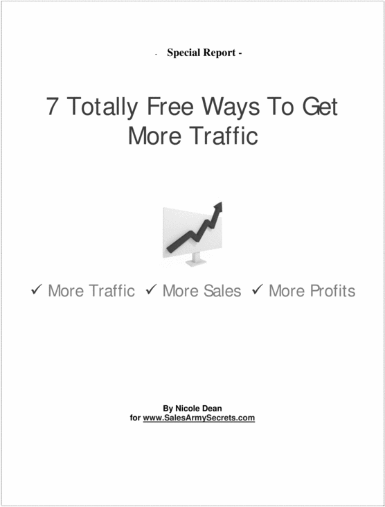 Product picture 7 Totally Free Ways To Get More Traffic with Resell Rights